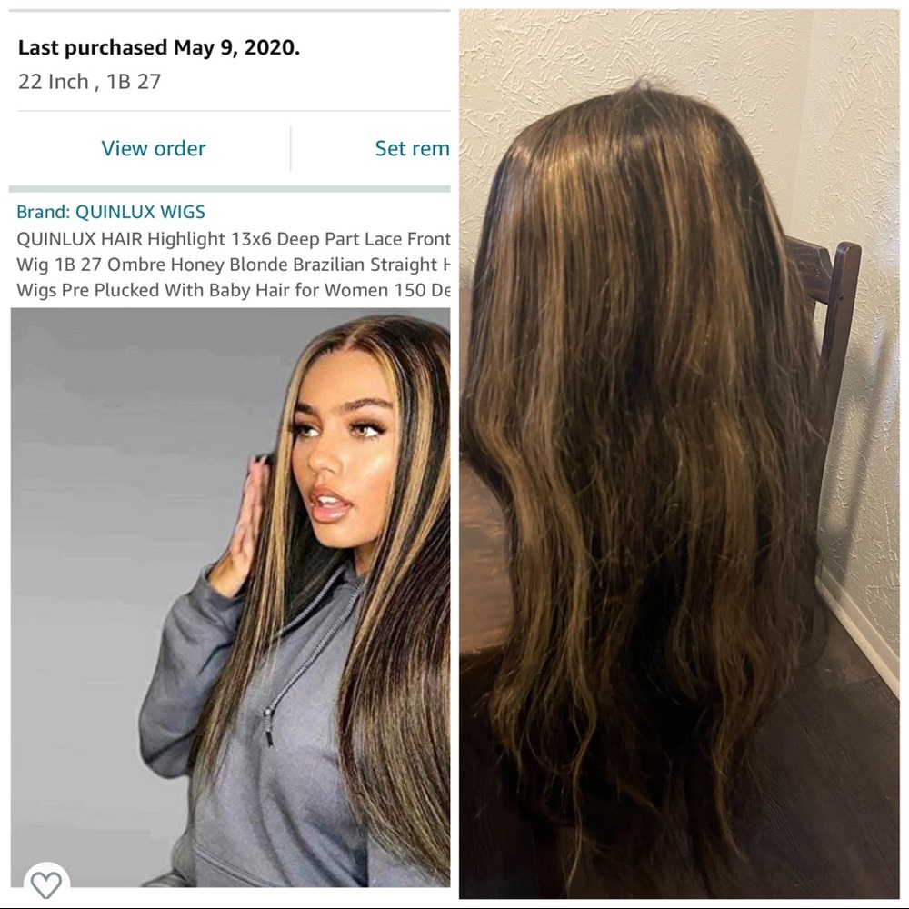 Lace front wig 22in but looks longer